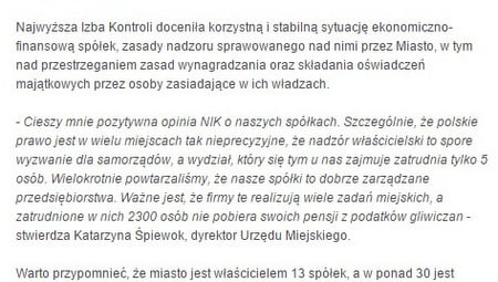 Gliwiccy urzędnicy zaklinają rzeczywistość? Źródło: Gliwice.eu Gliwiccy urzędnicy zaklinają rzeczywistość? Źródło: Gliwice.eu