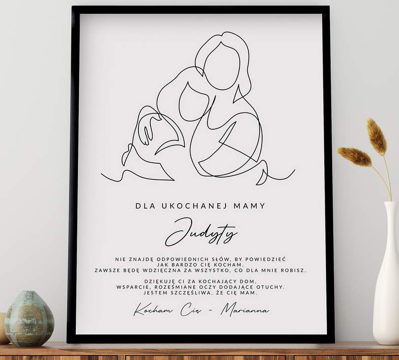 Personalizowany PLAKAT NA DZIEŃ MAMY prezent od córki
