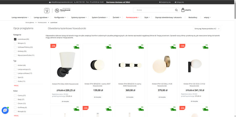 Lampy Nowodvorski - oświetlenia łazienkowe