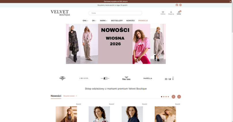 Sklep odzieżowy z markami premium - Velvet Boutique Premium