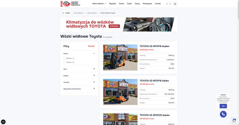 Wózki widłowe Toyota - Centrum Wózków Widłowych BLUM