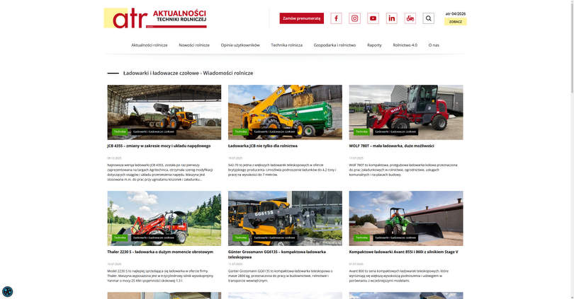 Ładowarki rolnicze - Wiadomości rolnicze Portal Atr