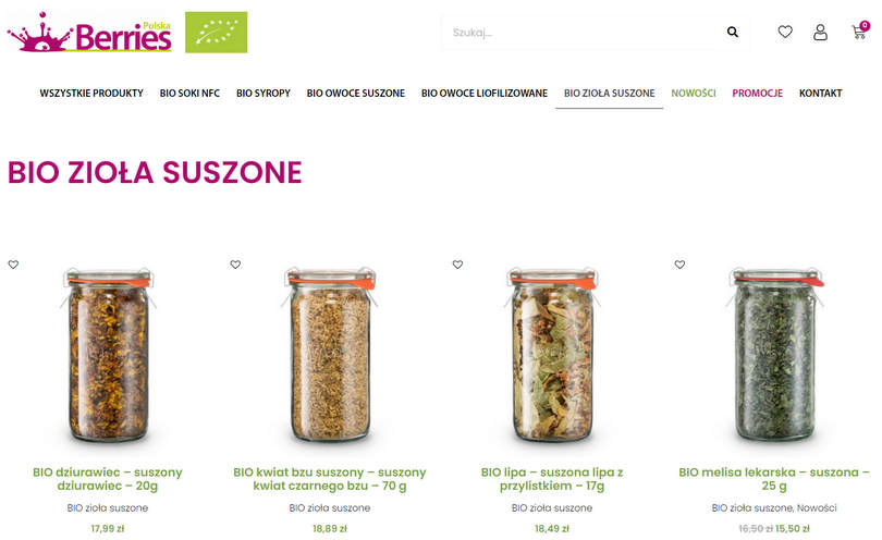 Berries Polska - BIO zioła suszone